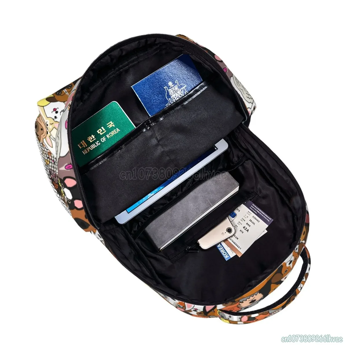 sac à dos de chien de dessin animé mignon, cartable drôle, sacs à dos d'école, sac pour ordinateur portable léger, voyage, randonnée, sac à dos étanche