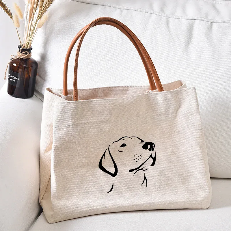 sac fourre-tout en toile pour femme, sac de travail, sac de plage, sac à provisions, cadeau pour les amoureux des chiens, mode pour femme, imprimé chien teckel