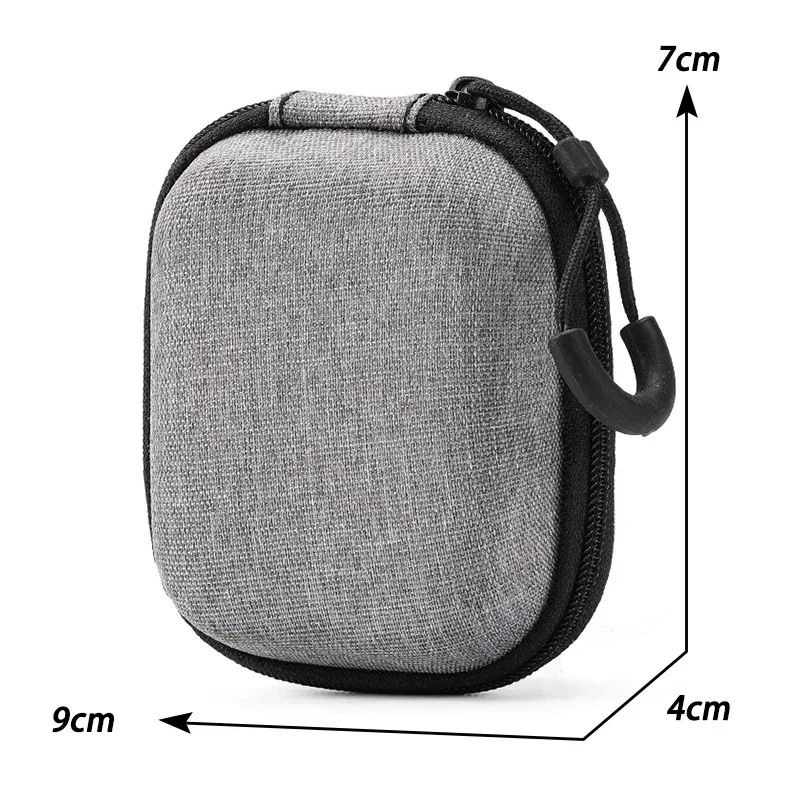 mini sac de rangement gris pour produits numériques, étui de protection antichoc, portable, sauna, téléphone, câble de données usb, chargeur u stick