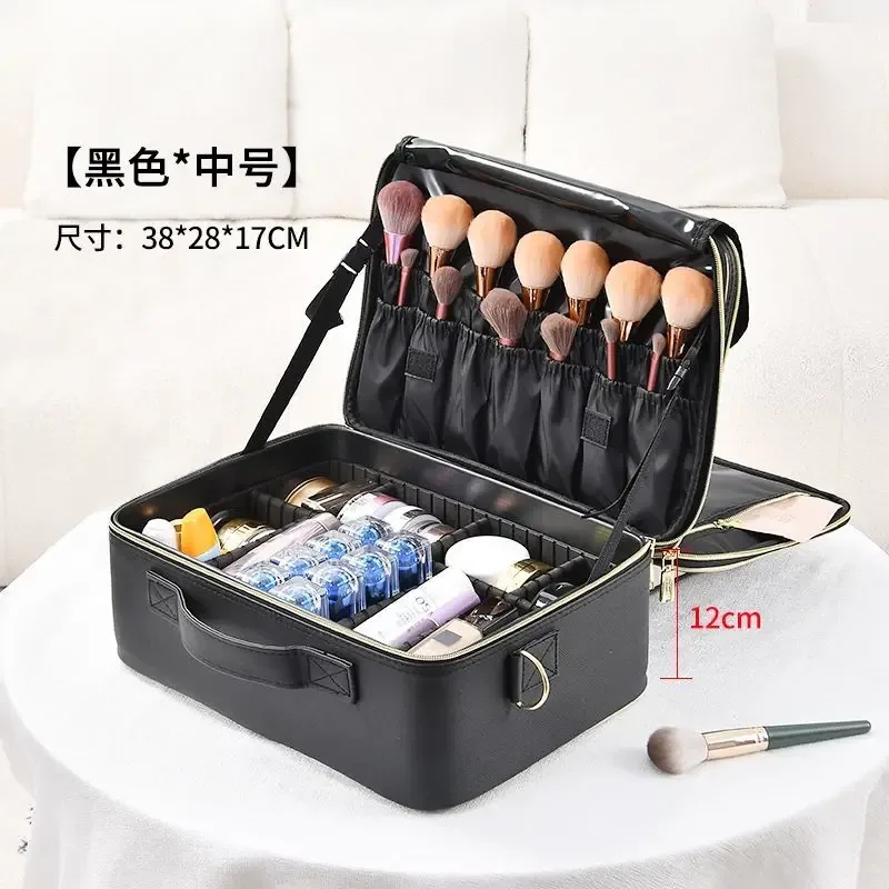 boîte à outils de broderie, sac à cosmétiques léger et de haute qualité pour femmes, nouvelle trousse de maquillage professionnelle de grande capacité 2025