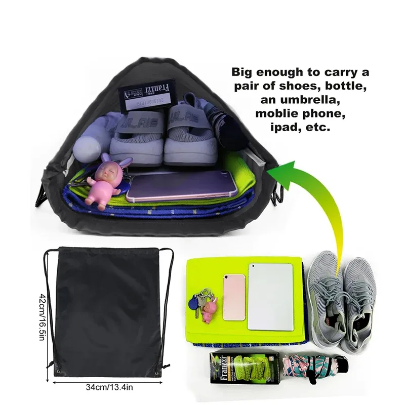 1 pièces unisexe cordon sac à dos en vrac chaîne sac à dos pour hommes et femmes salle de sport voyage sport résistant à l'eau léger