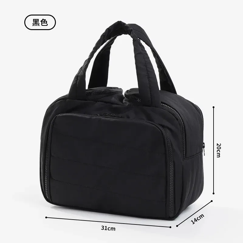 sac de maquillage de grande capacité pour femmes, portable, voyage, soins de la peau, organisateur de rangement de toilette, sac à main pour dames, étuis à cosmétiques à fermeture éclair, sacs de lavage