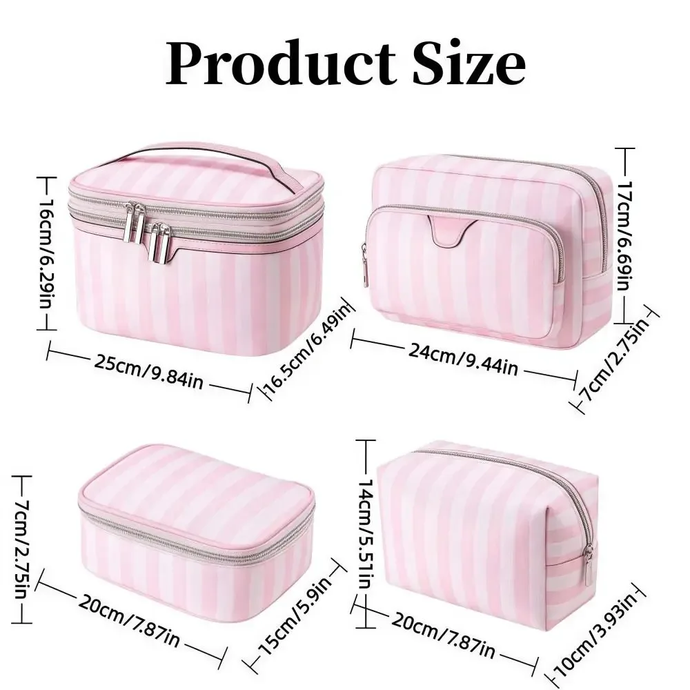 grande trousse de maquillage portable en tissu oxford, sac de rangement cosmétique minimaliste, sac de voyage, trousse de toilette
