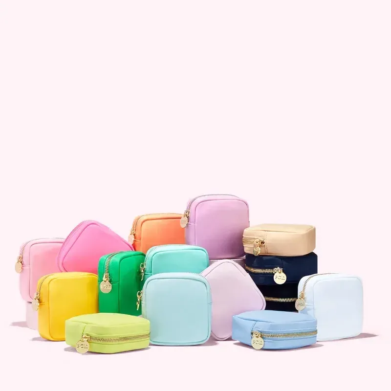 trousse de toilette de voyage étanche, grande capacité, trousse cosmétique rose, trousse de maquillage en nylon poudres, 17 couleurs