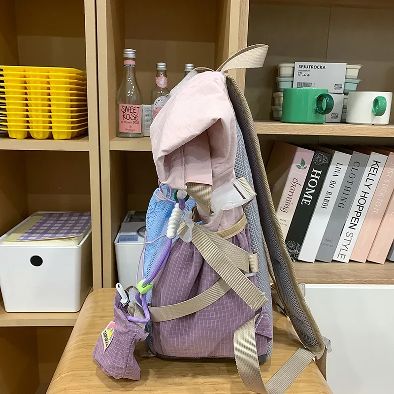 sac à dos de randonnée résistant à l'eau, sac de camping léger, voyage alpinisme, sac d'école pour étudiants, sacs à dos roses 2025