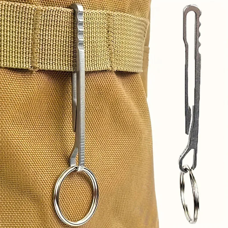 porte-outils en acier inoxydable, porte-clés multifonctionnel, mousqueton, pince à billets, boucle de sac à dos, accessoires essentiels pour le camping en plein air