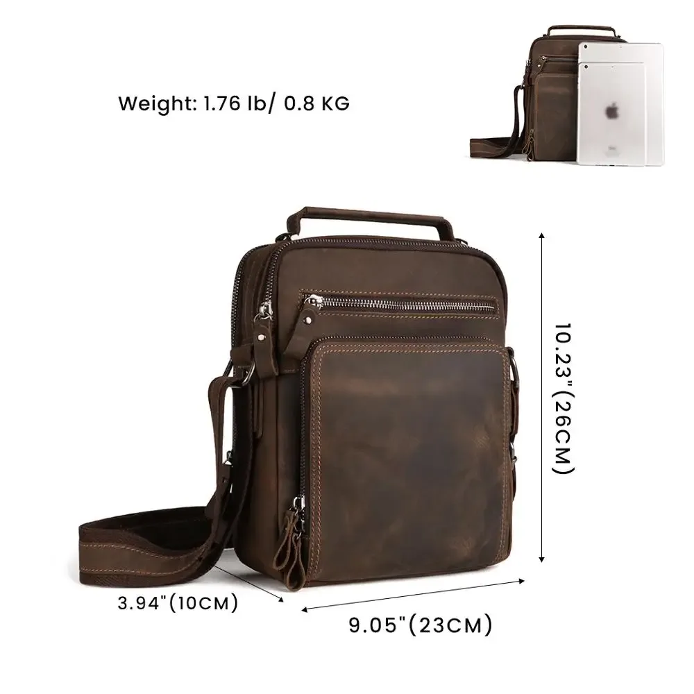 joyir nouveau cuir véritable hommes vintage sacs à main petit rabat hommes sac à bandoulière décontracté bureau sacs de messager mode sac à bandoulière