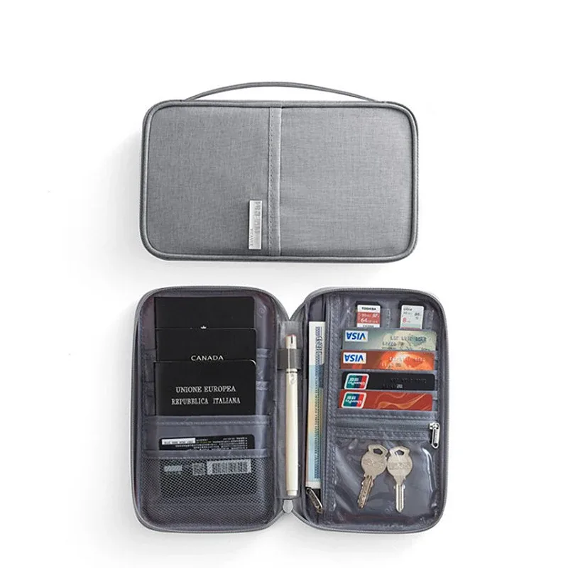 portefeuille de voyage tendance, porte-passeport familial unisexe, accessoires de voyage, étui de rangement de documents étanche, sac d'identité, porte-carte de crédit