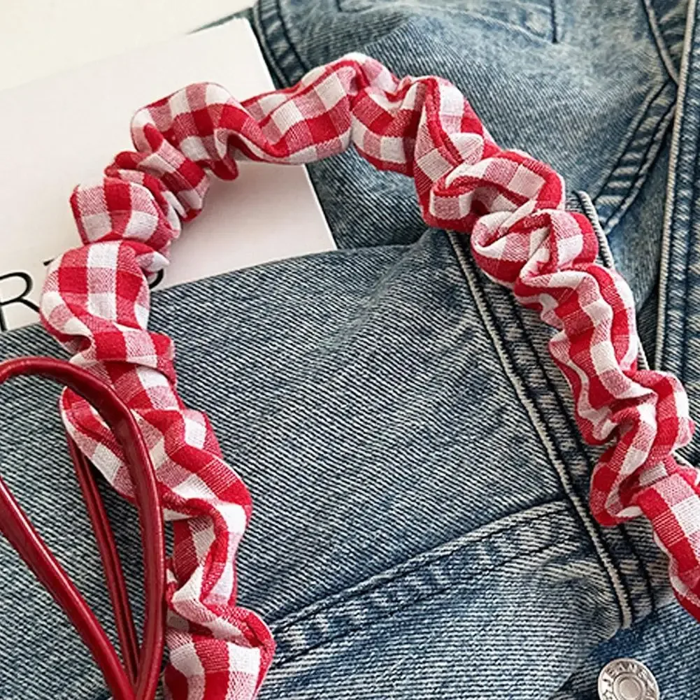 sac à main femme fashion grid avec ruban en dentelle, bandoulière extensible, sac à bandoulière simple ou sous le bras, idéal pour les trajets quotidiens et les étudiants