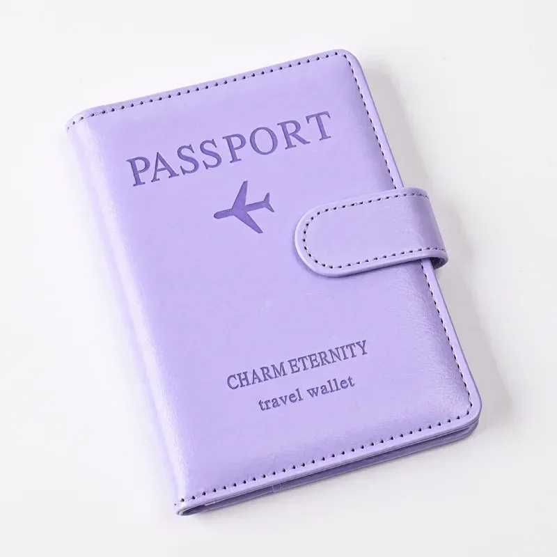 porte-passeport couverture portefeuille en cuir pu voyage étui pour cartes de crédit accessoires de voyage pour femmes hommes étui porte-carte de visite