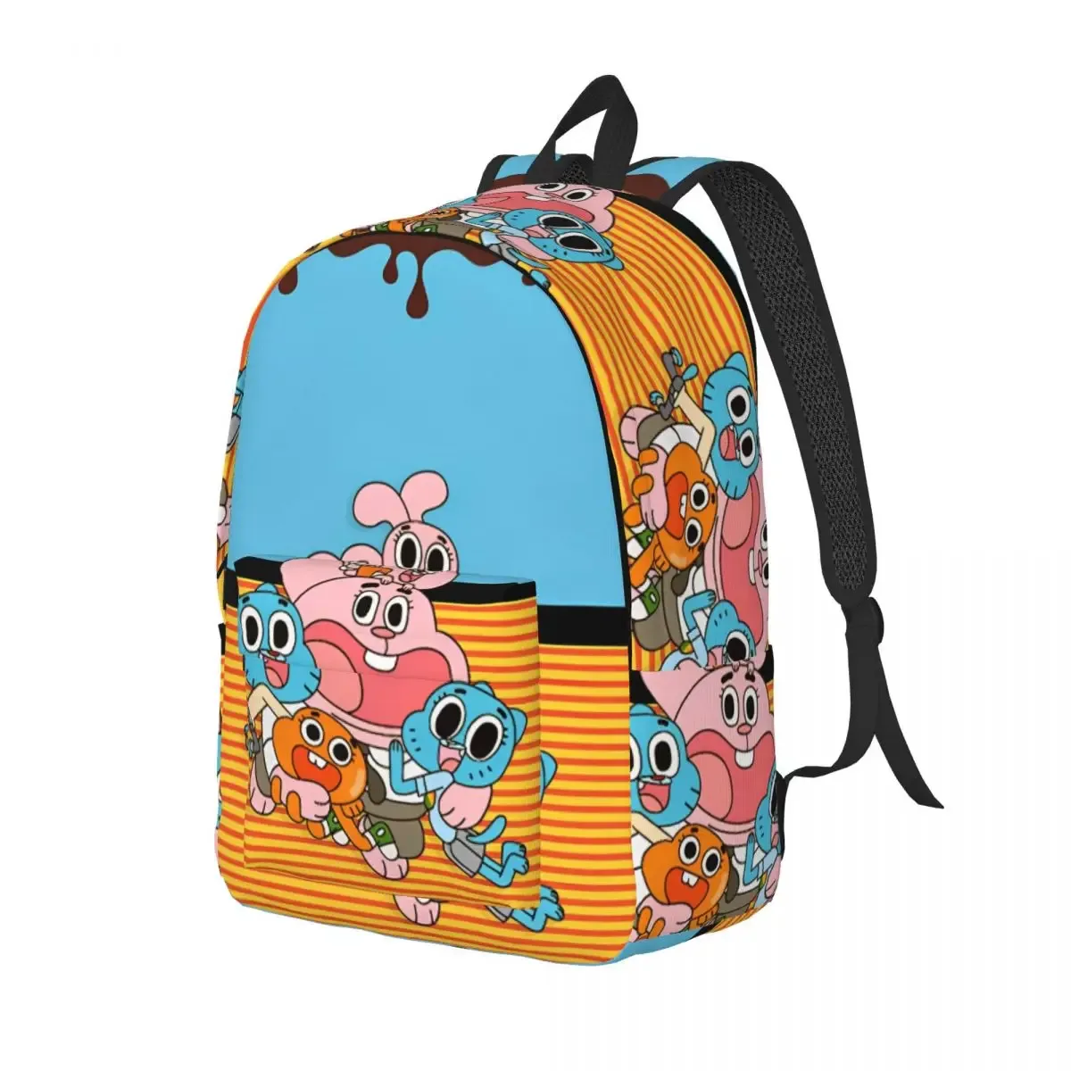 gumball darwin visage mode sac à dos sport lycée affaires jeu vidéo sac à dos pour hommes femmes ordinateur portable toile sacs