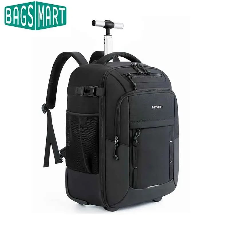 Sac Dos PVC Noir Gris Grande Capacité Anti Pince Voyage Sport École Shopping Extensible Convertible Respirant
