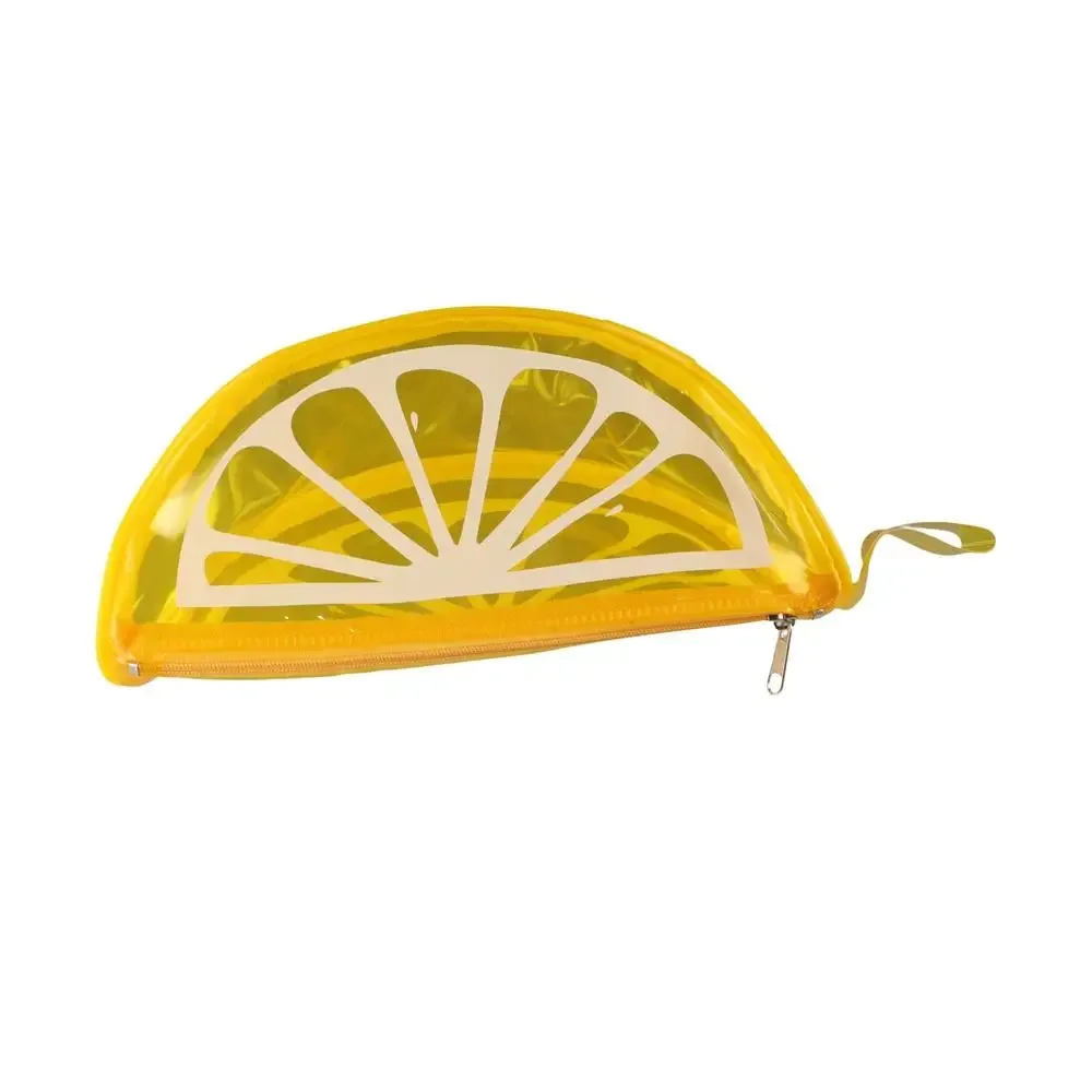 Sac à cosmétiques transparent en forme de citron, étanche, grande capacité, étui de maquillage multifonctionnel, organisateur de maquillage peu encombrant