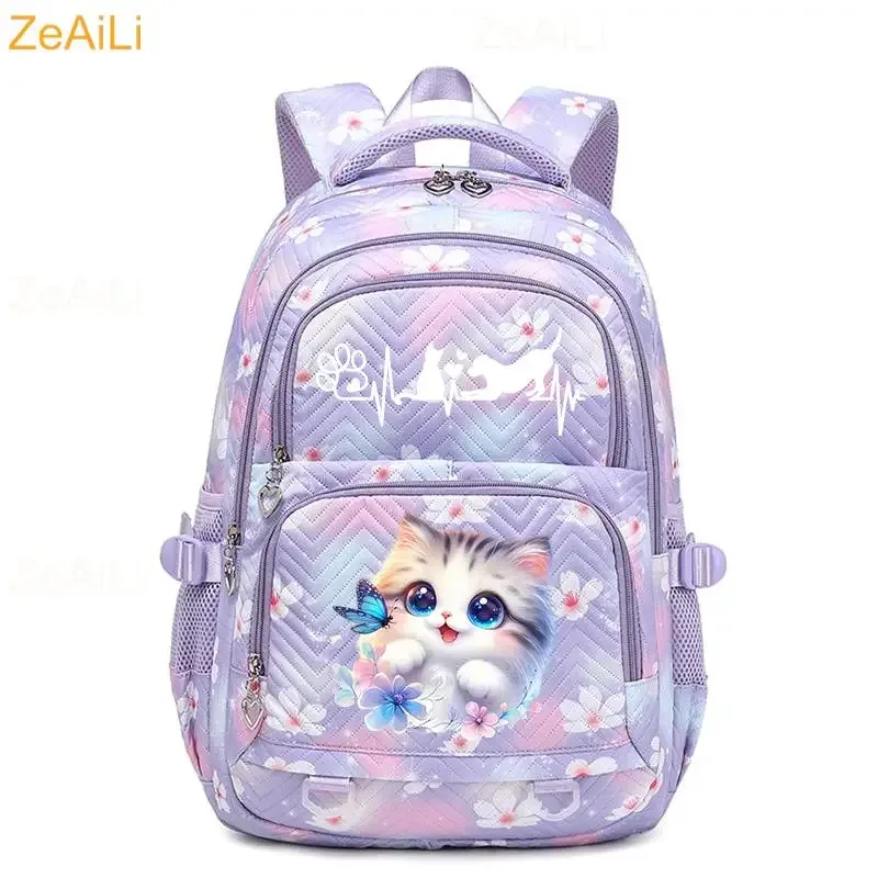 sac à dos imperméable pour femmes, motif libellule et floral, sac de voyage pour adolescentes, cartable pour adolescentes, mochila