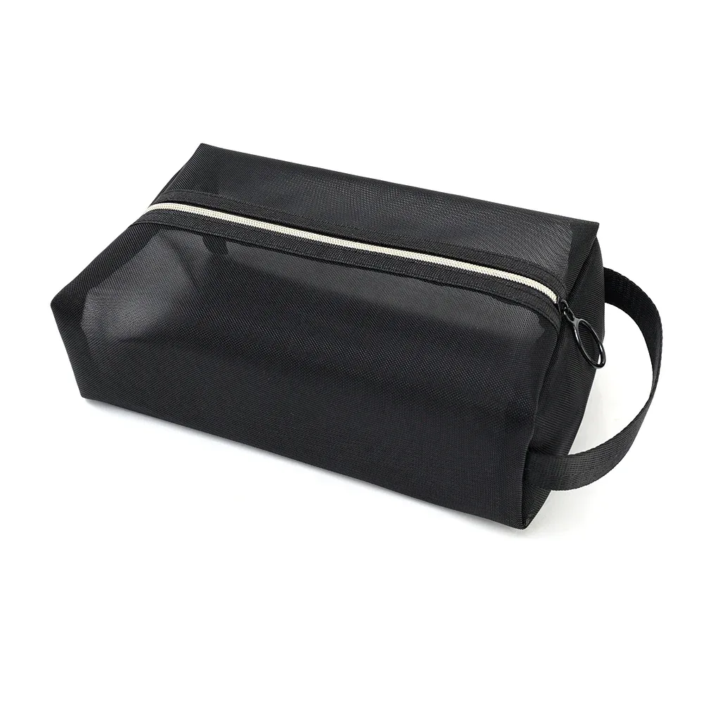 sacs à cosmétiques transparents en maille, trousse de maquillage noire, trousse de rangement portable, trousse de voyage en plein air, rouge à lèvres, poudres, cadeaux, taille s, m, l, 3 pièces