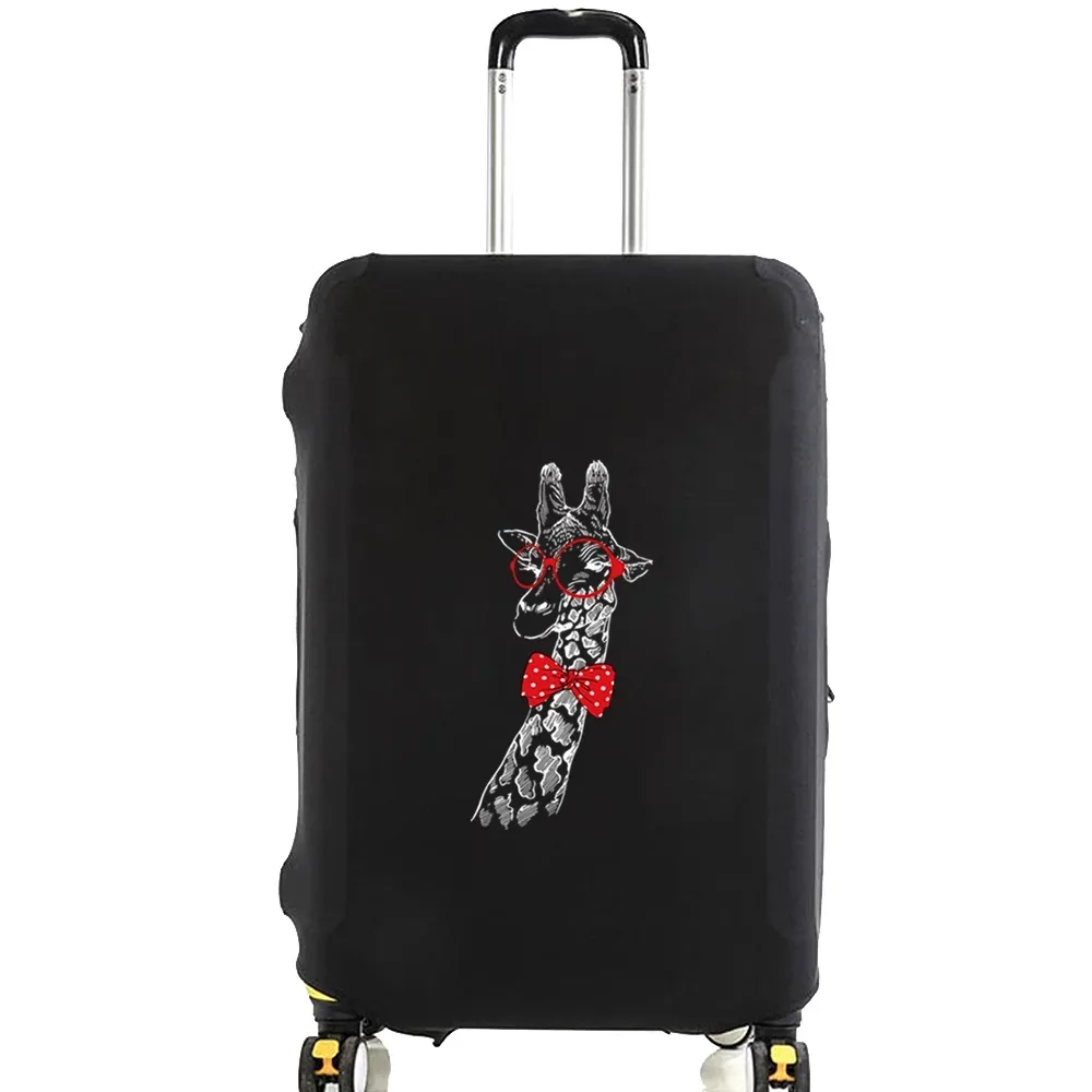 juste de bagage unisexe avec motif de série d'images blanches, sacs à poussière élastiques, valise à roulettes, étui à la mode, accessoires de voyage, 18 "-28"