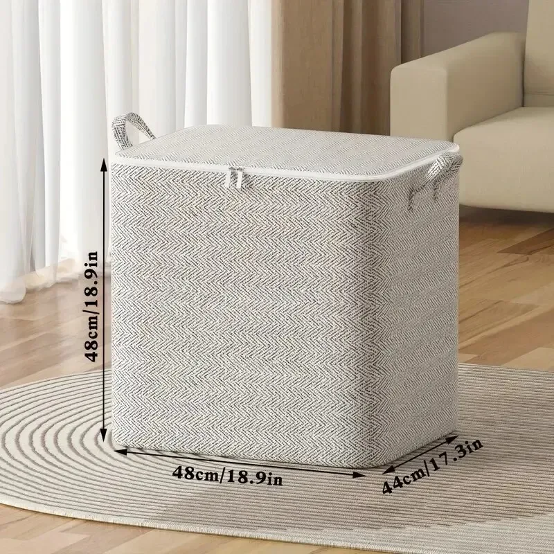 sac de rangement domestique de grande capacité, matériau non tissé, organisateur de garde-robe de placard pouvant être utilisé pour les vêtements de couette et les jouets 1 pièce