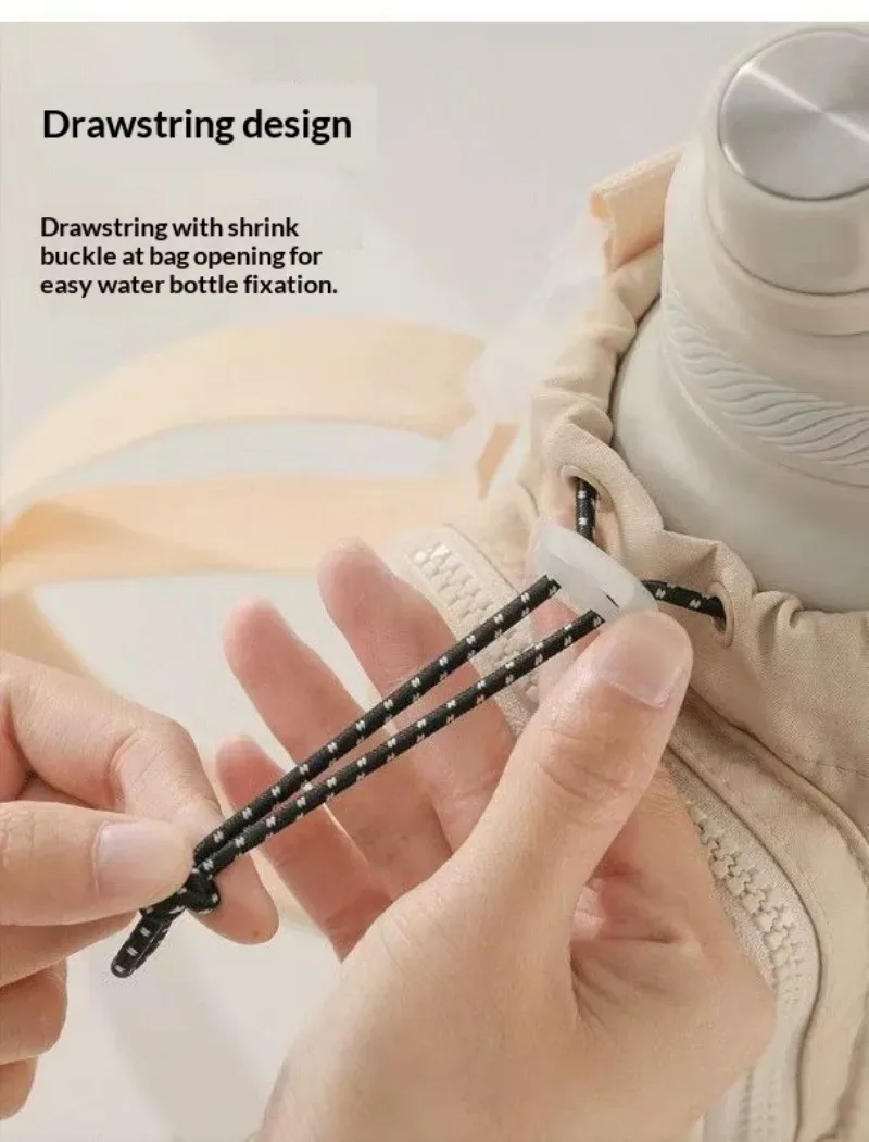 porte-bouteille d'eau unisexe avec sangle, sac isotherme pour bouteille d'eau avec poche pour téléphone, sac bandoulière pour bouteille d'eau
