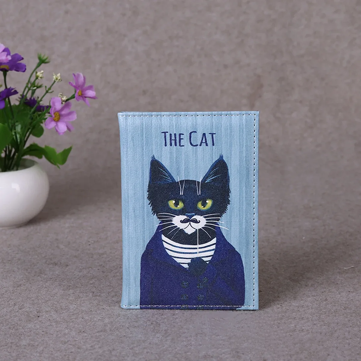 housse protection ordinateur tablette imprimée animaux chats saisons bleu voyage documents billets aériens accessoires