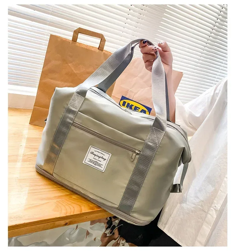 sacs de voyage à double dos extensibles de grande capacité, sac de rangement de bagages, sac à main étanche et pliable, sac de rangement pour vêtements de voyage