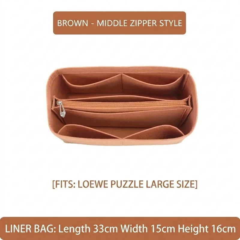 organisateur de sac à main en feutre pour femme, compatible avec loe puzzle, pour sacs de maquillage et cosmétiques, organiseur de sac de luxe pour femme