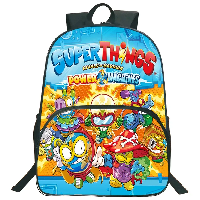 nouveau superthings dessin animé sac à dos 3 pièces ensemble garçons filles cartable sac à bandoulière sac à crayons supthings cartable scolaire voyage mochila