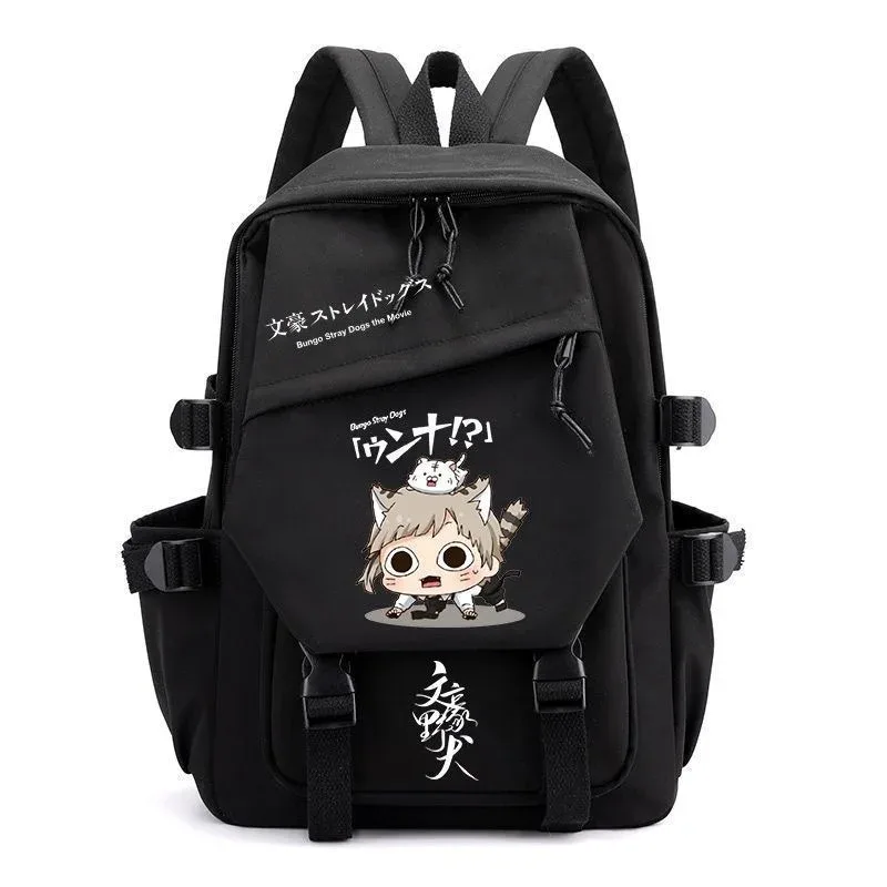 sac à dos anime bungo stray dogs cartoon, cartable pour adolescents, cartable pour hommes et femmes, mode cosplay, ordinateur portable, voyage en plein air, mochila