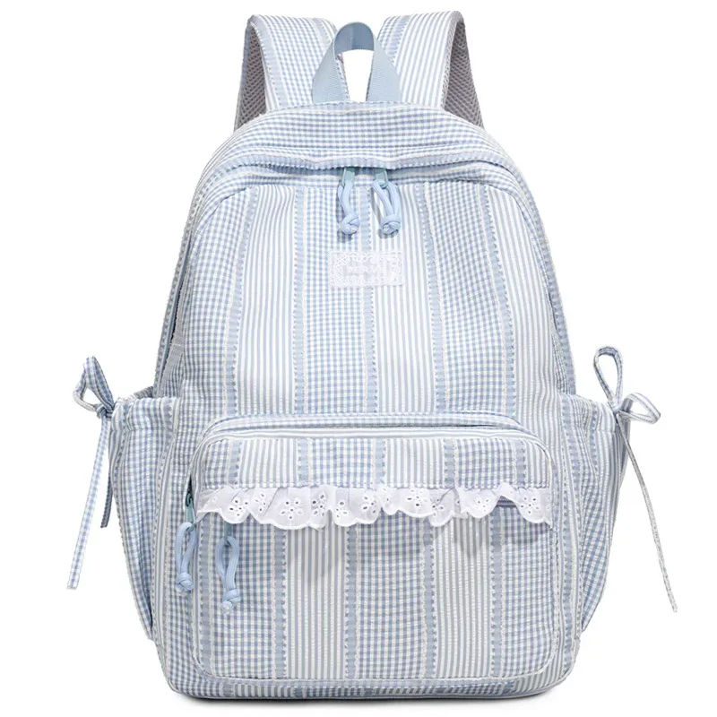sac à dos personnalisé, sac à dos simple et décontracté à rayures, sac à dos pour étudiantes, sac à dos pour les trajets quotidiens et les voyages.