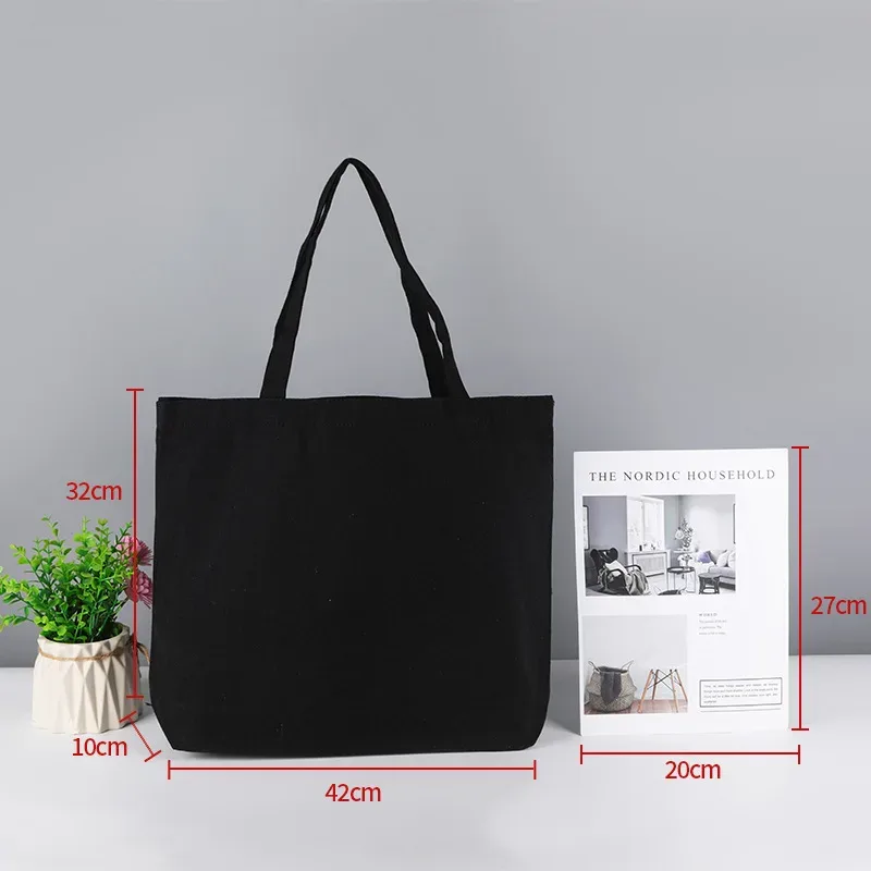100 pièces/lot, vente en gros, sacs fourre-tout en toile de grande capacité, logo personnalisé, sacs réutilisables en coton écologique, sacs de courses promotionnels