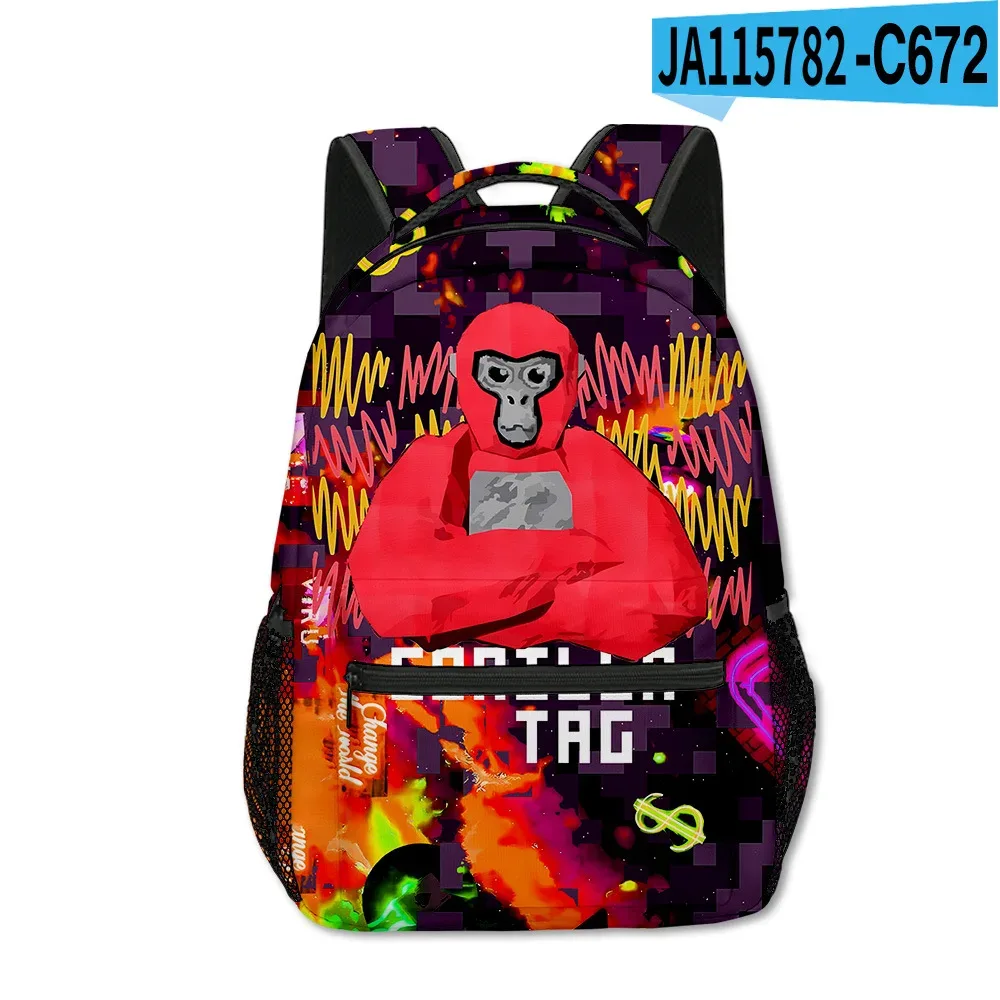 sac à dos tendance et amusant pour étudiants, avec impression 3d de gorille, en tissu oxford imperméable, pour garçons/filles, sacs à dos de voyage