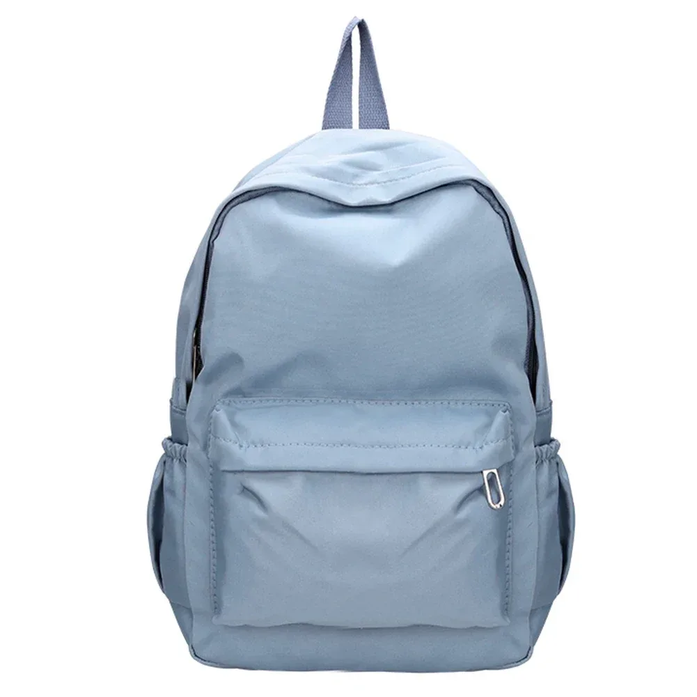 preppy – sac à bandoulière de couleur unie, sac à dos d'école en nylon pour adolescent coréen, sac d'école blanc, sac à dos de sport et de voyage pour femmes