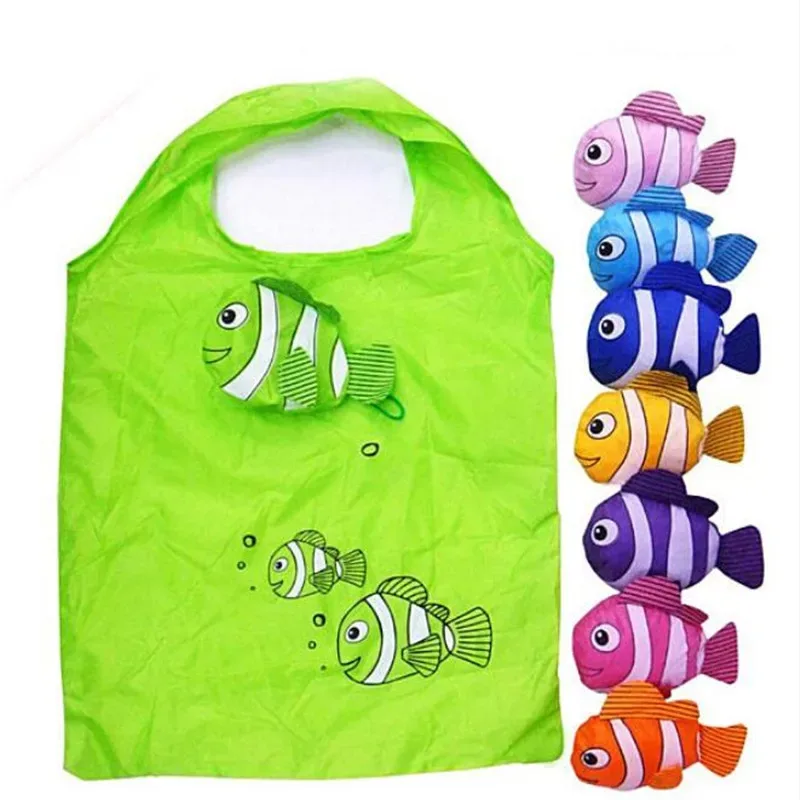 grand sac de courses pliable réutilisable, fourre-tout d'épicerie en nylon pour femmes, sac à main de supermarché, sacs fourre-tout de magasin de poissons en carton