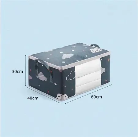 sac de rangement pour vêtements de grande capacité, organisateur avec poignée renforcée, adapté aux couvertures et à la literie, pliable avec fermeture éclair robuste