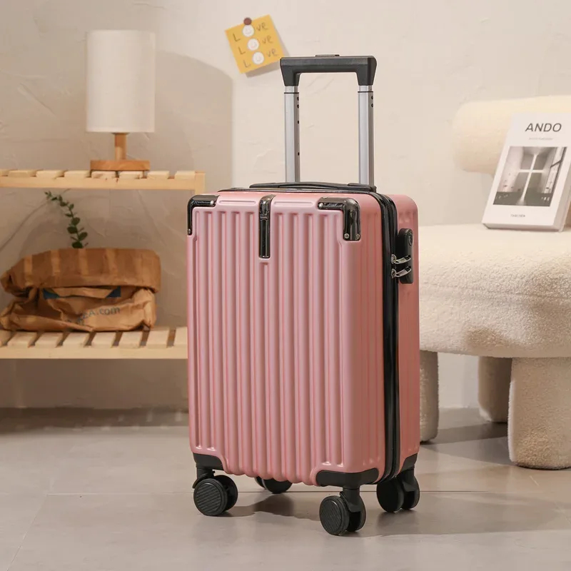 valise de voyage légère avec mot de passe pour étudiant, petit bagage, roue universelle pour homme et femme, chariot d'embarquement, 18 pouces