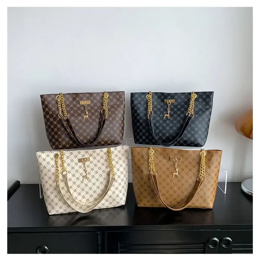 sac fourre-tout design de luxe pour femmes, sac à main de grande capacité, sac à bandoulière imprimé à la mode, nouveau sac de shopping tendance
