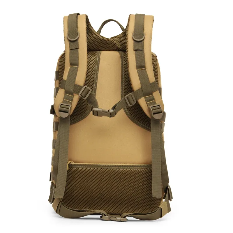 sac à dos tactique d'extérieur 40l, sac de montagne de grande capacité, sac d'école multifonctionnel en nylon camouflage imperméable, sac à dos de voyage pour ordinateur