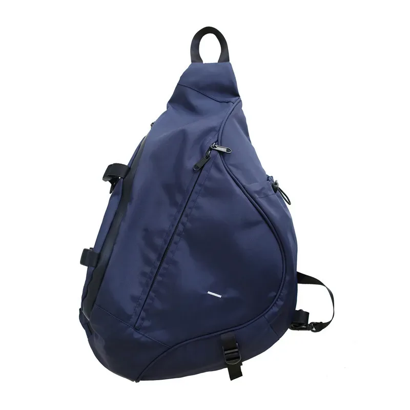 sac dos nylon unisexe moto ceinture coussin air poches intérieures extérieures noir bleu kaki gris voyage quotidien use