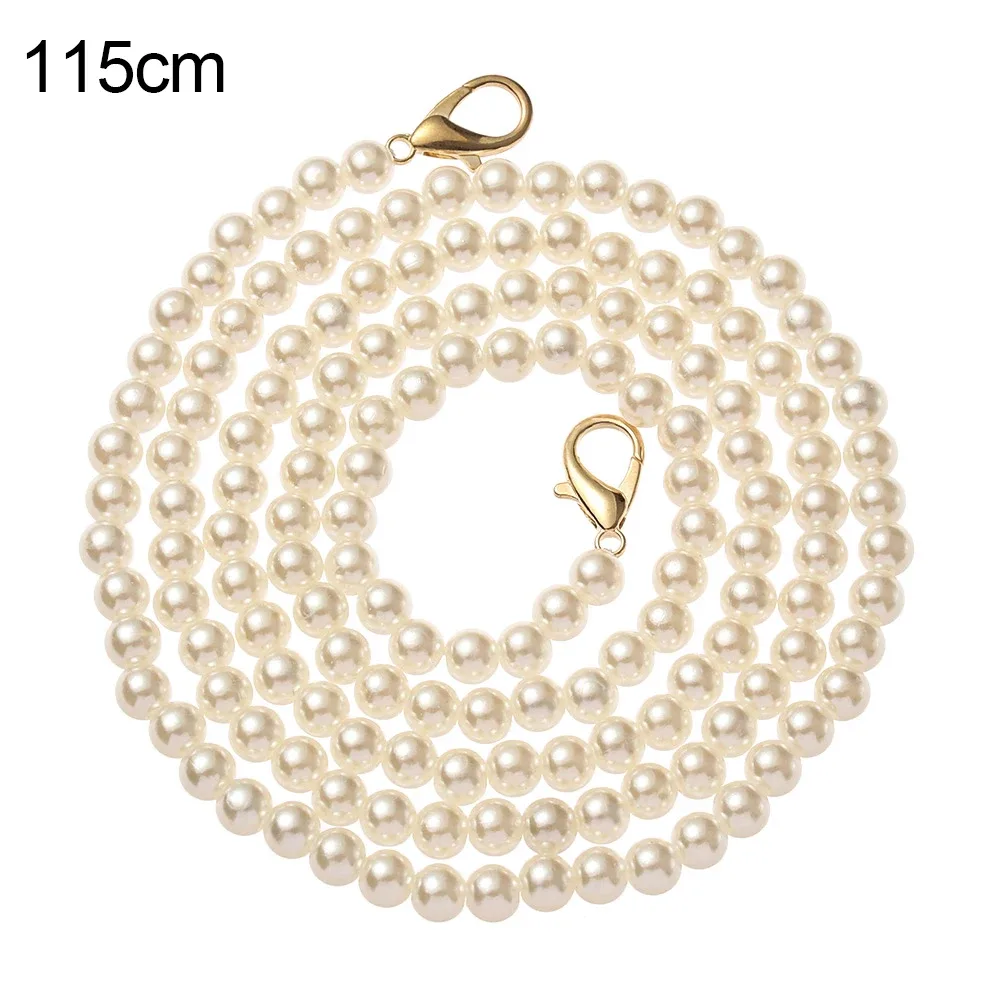 chaîne sac perle imitation blanc ornement mode remplacement personnalisable accessoire voyage finition élégante multiples tailles disponibles