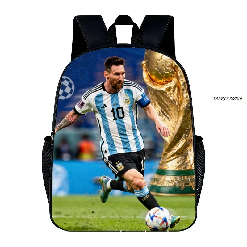 sac à dos messi hedgehog shadow pour l'école primaire, sac à dos de dessin animé, sac à dos à double bandoulière, cadeau pour enfants
