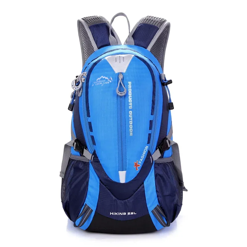 sac dos polyester noir bleu beige hiking randonnée extérieur 20 35 litres bandoulière arquée poche ouvrante jacquard informatique