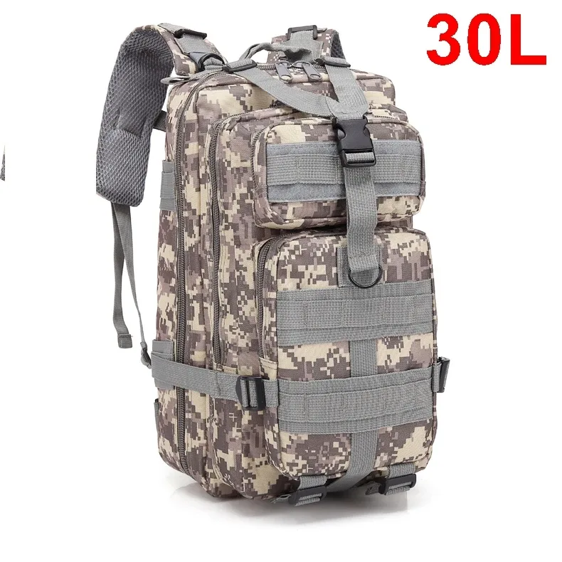 sac dos polyester noir bandes horizontales poche latérale patch américain survie plein air trekkings capacité 36 55 litres