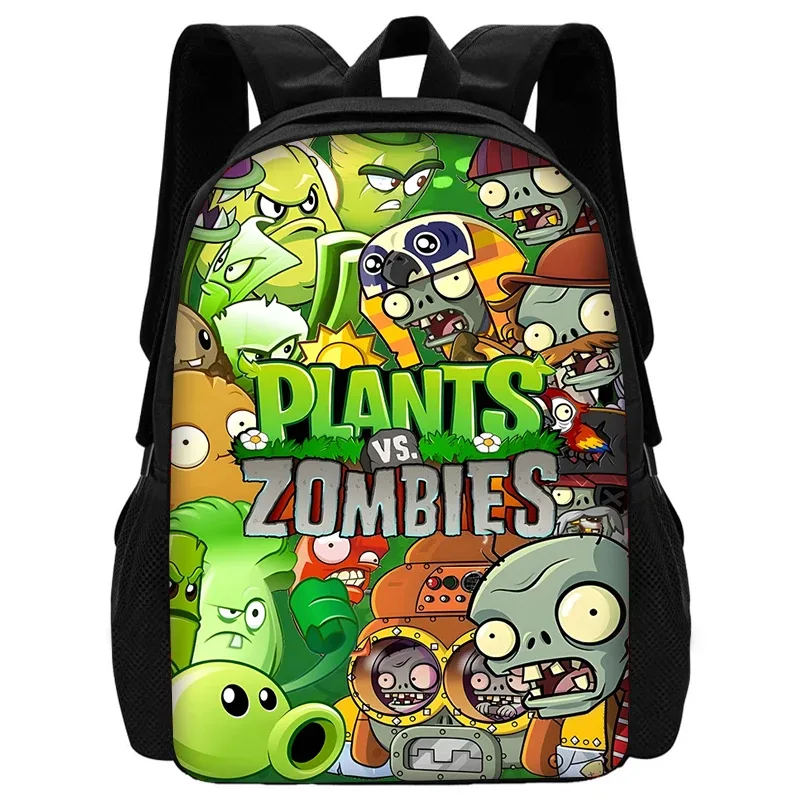 jeu chaud pour enfants pour p-plantes vs z-zombiess, sac à dos d'école avec sacs à déjeuner, sacs à crayons, sacs d'école pour garçons et filles, meilleur cadeau