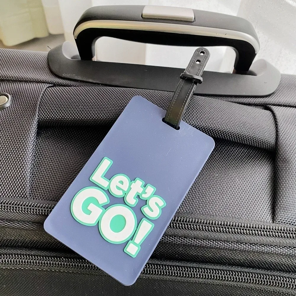 étiquette de bagage créative en silicone, style lettre, étiquette de sac durable, étanche, légère, pour adresse de nom
