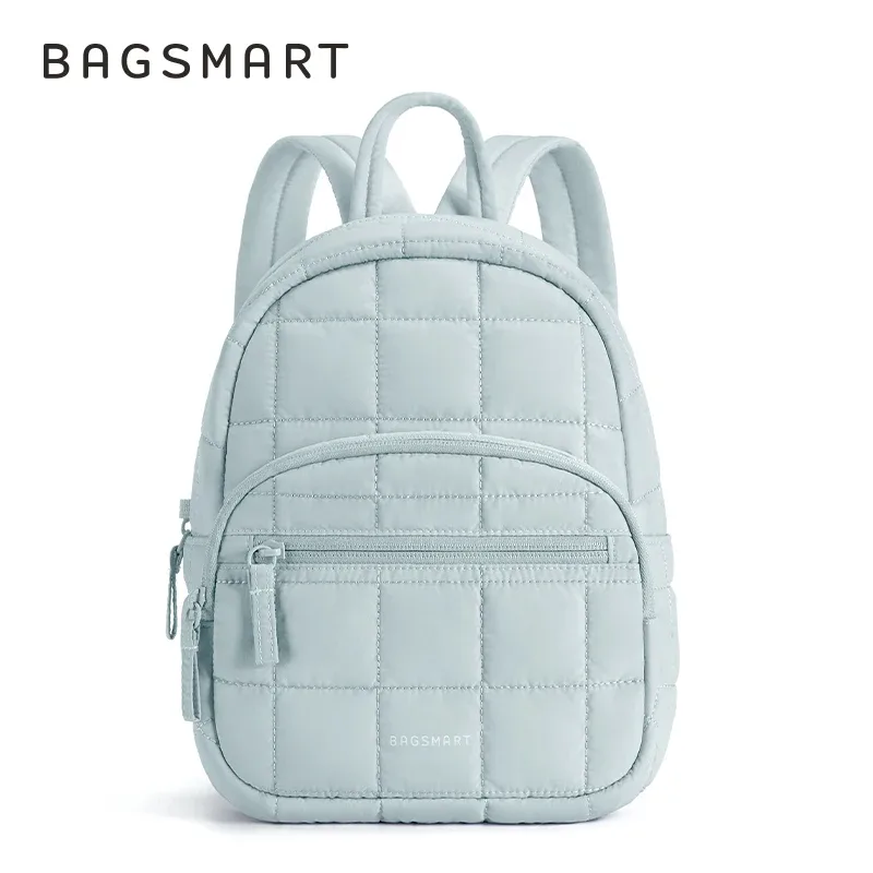 sac dos polyester rose pâle motif géométrique relief compartiments poches antivol voyage école loisirs