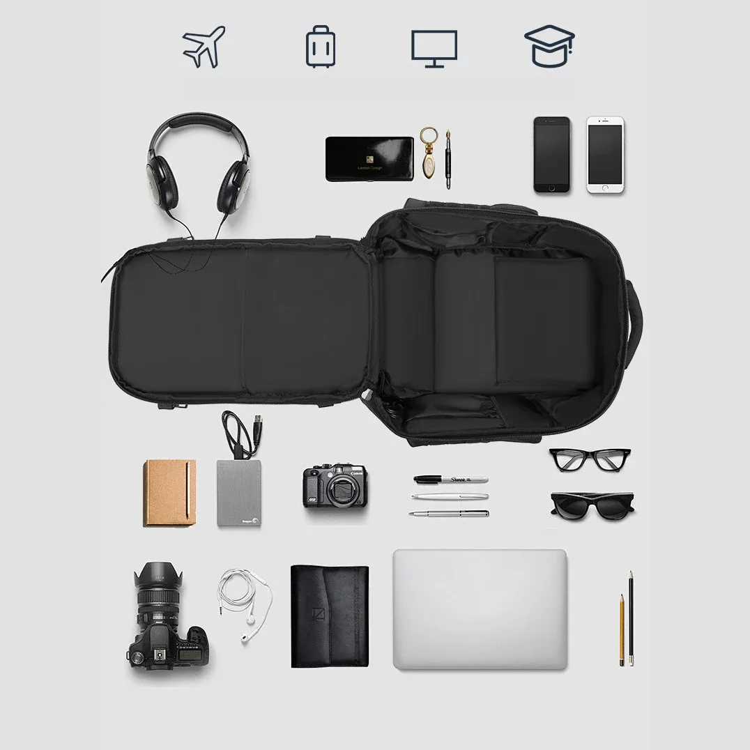 sac à dos de voyage pour hommes, sac d'école, sac à dos oxford avec compartiment pour chaussures, sac à dos pour ordinateur portable de 15.6 pouces, sacs à dos pour hommes