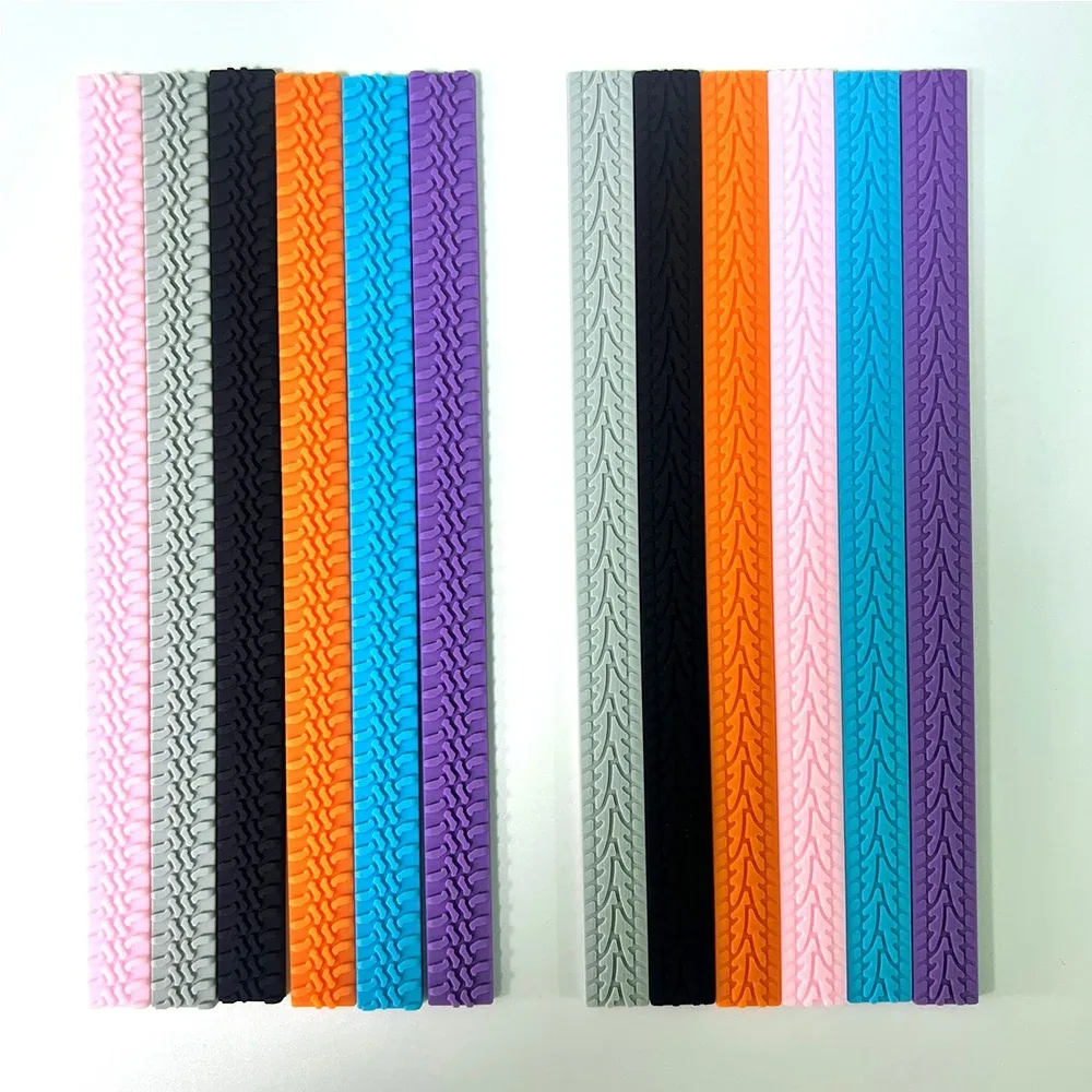 protection roues silicone texturée caoutchouc multicolores semi-circulaire accessoire bagage antichoc voyage trame imprimante pneu