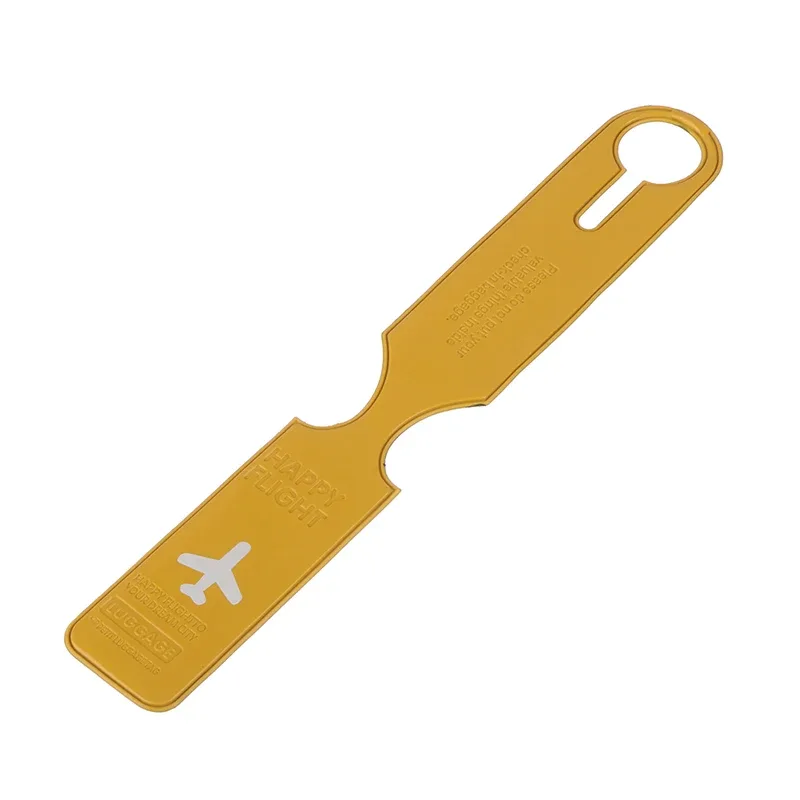 étiquettes de bagage mignonnes en pvc pour valise, avec identification de nom et adresse, accessoires pour avion