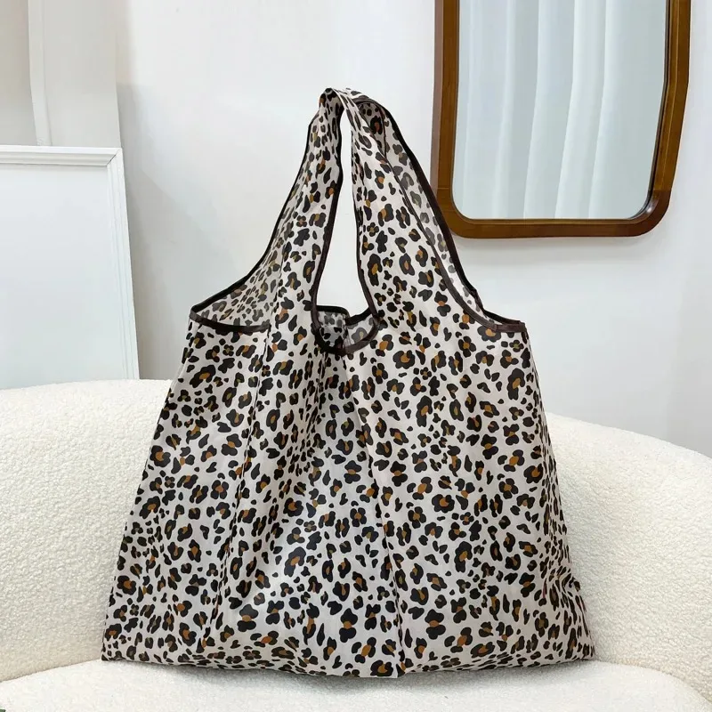 sacs écologiques pliables de poche de mode, sac d'épicerie réutilisable de grande capacité, fourre-tout pour dames, sac de voyage lavable de 50lb