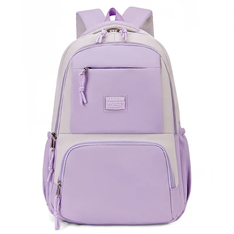 sac à dos unisexe de grande capacité pour étudiants, simple, pour ordinateur portable, en nylon, épais, double épaule, nouvelle collection 2026