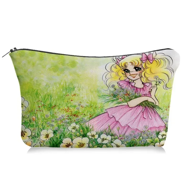 sac de maquillage de poupée de bonbons pour femmes, organisateur de cosmétiques de voyage, sacs de toilette de rangement de dessin animé mignon pour filles